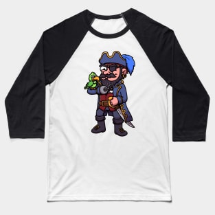 Pirate With Parrot Baseball T-Shirt